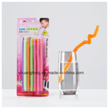 Plastic Long Flexible Whistle Straw